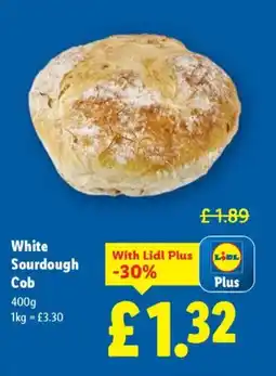 Lidl White Sourdough Cob offer