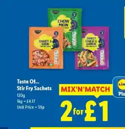 Lidl Taste Of... Stir Fry Sachets offer