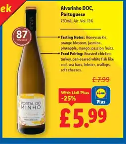 Lidl Alvarinho DOC, Portuguese offer