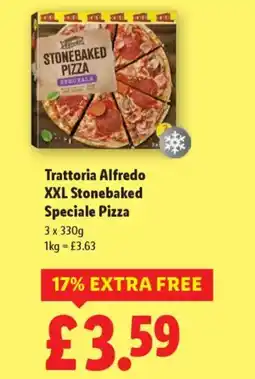 Lidl Trattoria Alfredo XXL Stonebaked Speciale Pizza offer