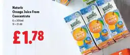Lidl Naturis Orange Juice From Concentrate offer