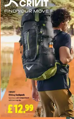 Lidl CRIVIT Hiking Backpack offer