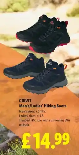 Lidl CRIVIT Men's/Ladies' Hiking Boots offer