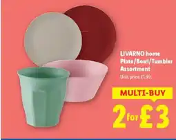 Lidl LIVARNO HOME Plate/Bowl/Tumbler Assortment offer