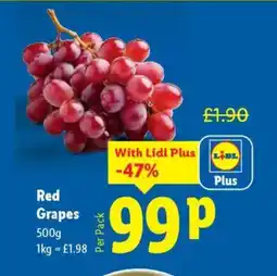 Lidl Red Grapes offer