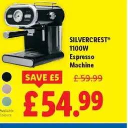 Lidl SILVERCREST® 1100W Espresso Machine offer
