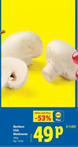 Lidl Northern Irish Mushrooms offer