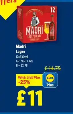 Lidl Madri Lager offer