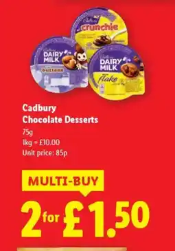 Lidl Cadbury Chocolate Desserts offer