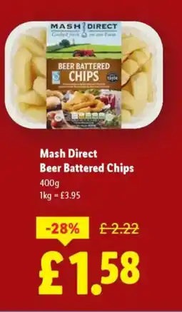 Lidl Mash Direct Beer Battered Chips offer