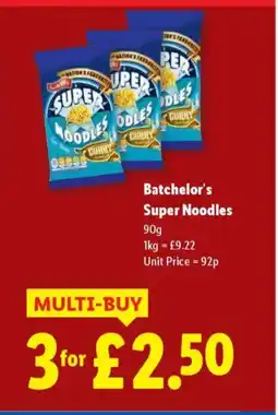 Lidl Batchelor's Super Noodles offer