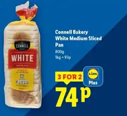 Lidl Connell Bakery White Medium Sliced Pan offer