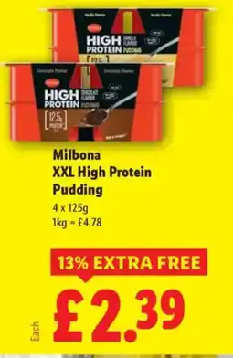 Lidl Milbona XXL High Protein Pudding offer