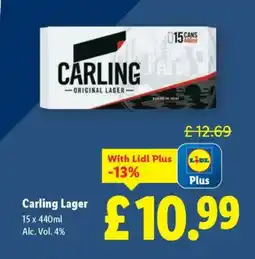 Lidl Carling Lager offer