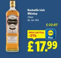 Lidl Bushmills Irish Whiskey offer