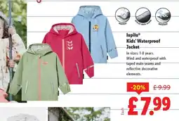 Lidl Lupilu® Kids' Waterproof Jacket offer