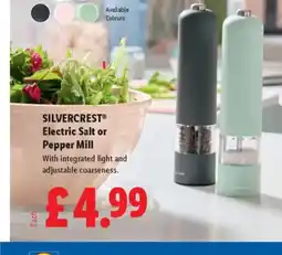 Lidl SILVERCREST® Electric Salt or Pepper Mill offer