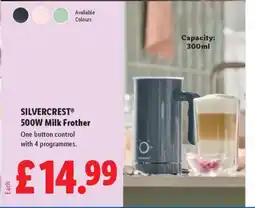 Lidl SILVERCREST® 500W Milk Frother offer