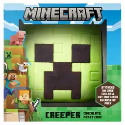 Asda Minecraft Creeper Chocolate Party Cake offer