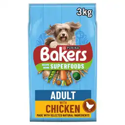 Asda Bakers Superfoods Chicken with Vegetables Dry Dog Food 3kg offer
