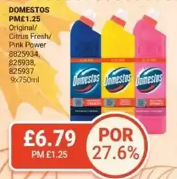 Bestway DOMESTOS Original/ Citrus Fresh/ Pink Power offer