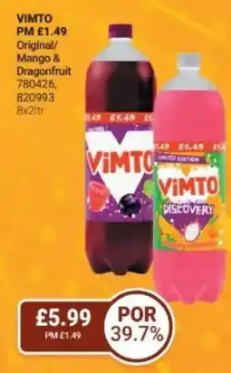 Bestway VIMTO Original/ Mango & Dragonfruit offer