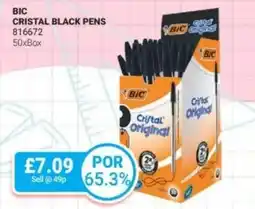 Bestway BIC Cristal black pens offer