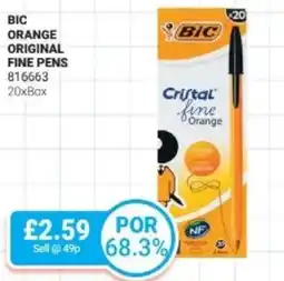Bestway BIC Orange original fine pens offer