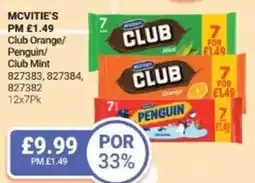 Bestway MCVITIE'S Club Orange/ Penguin/ Club Mint offer