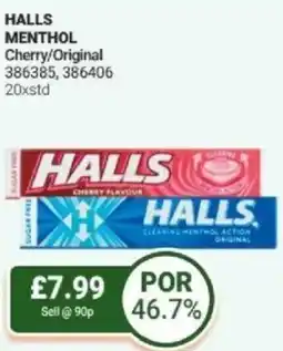 Bestway HALLS MENTHOL Cherry/Original offer