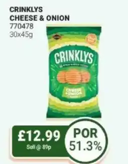 Bestway CRINKLYS Cheese & onion offer
