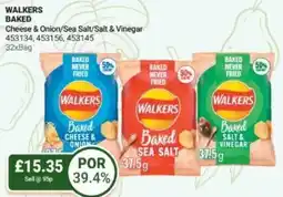 Bestway WALKERS Baked Cheese & Onion/Sea Salt/Salt & Vinegar offer