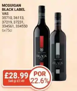 Bestway MCGUIGAN Black label offer