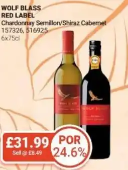Bestway WOLF BLASS Red label Chardonnay Semillon/Shiraz Cabernet offer
