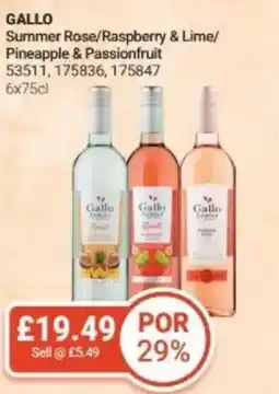 Bestway GALLO Summer Rose/Raspberry & Lime/ Pineapple & Passionfruit offer