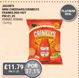 Bestway JACOB'S Mini cheddars/crinklys franks red hot offer