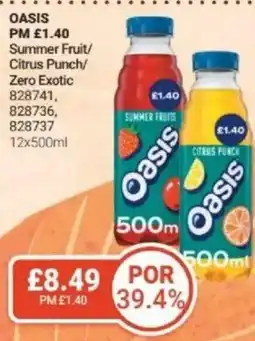 Bestway OASIS Summer Fruit/ Citrus Punch/ Zero Exotic offer