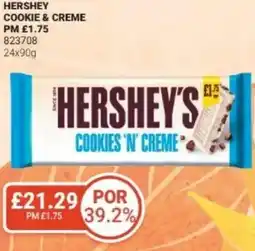 Bestway HERSHEY Cookie & creme offer