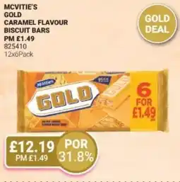 Bestway Mcvitie's gold caramel flavour biscuit bars offer