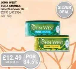 Bestway John west tuna chunks Brine/Sunflower Oil offer