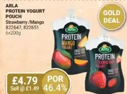Bestway Arla protein yogurt pouch Strawberry/Mango offer