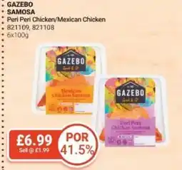 Bestway Gazebo samosa Peri Peri Chicken/Mexican Chicken offer