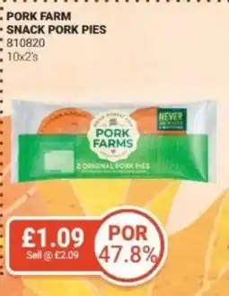 Bestway Pork farm snack pork pies offer