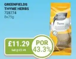 Bestway Greenfields thyme herbs offer