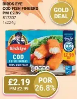 Bestway Birds eye cod fish fingers offer