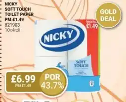 Bestway Nicky soft touch toilet paper offer