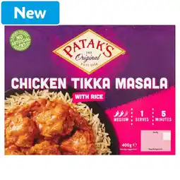 Morrisons Patak's Chicken Tikka Masala With Rice 400g offer