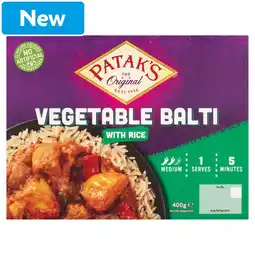 Morrisons Patak's Vegetable Balti with Rice 400g offer