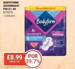 Bestway Bodyform goodnight offer