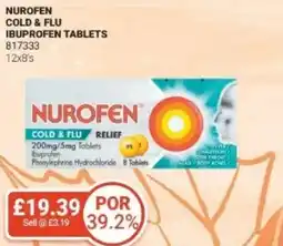 Bestway Nurofen cold & flu ibuprofen tablets offer
